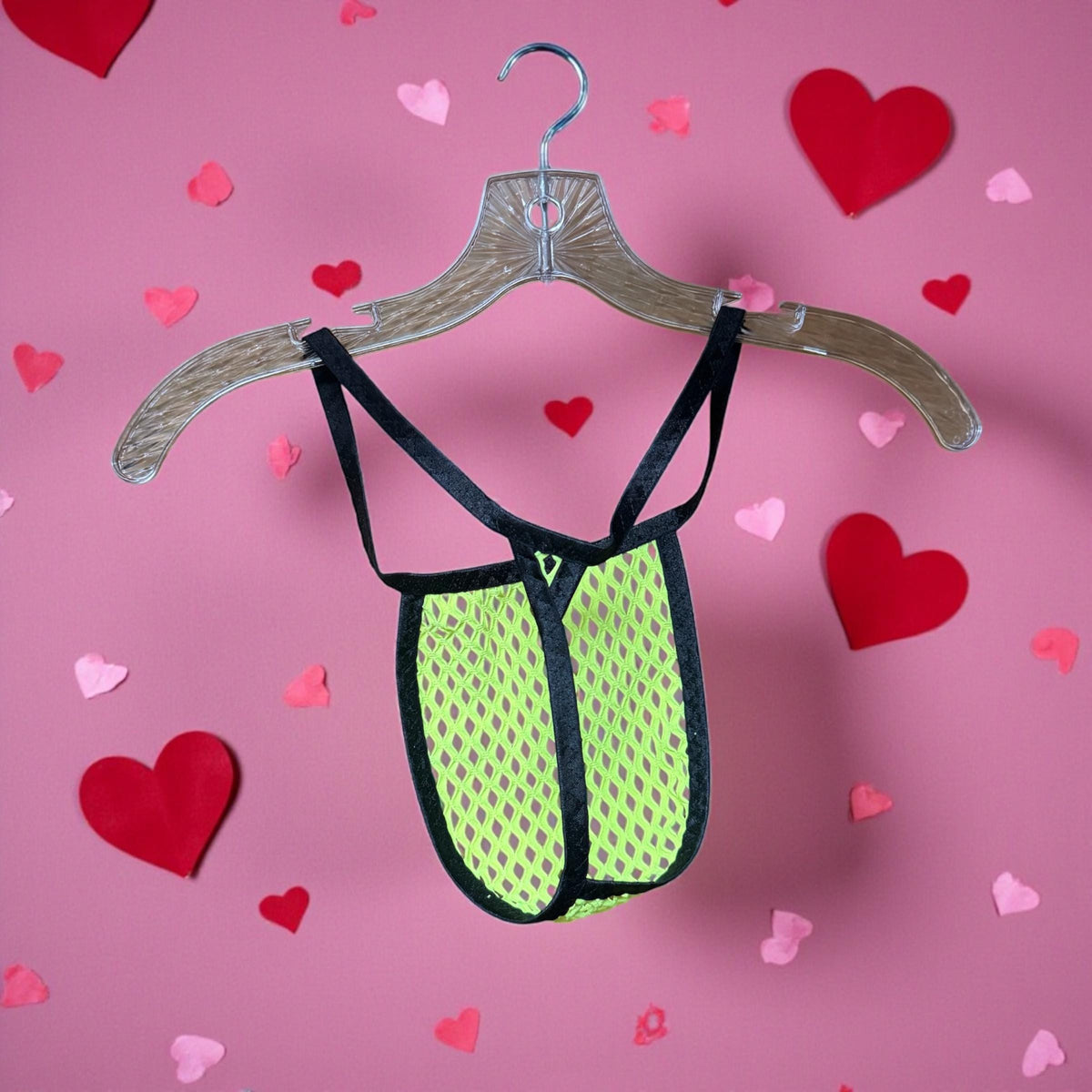 Neon Yellow Mesh Micro Thong for Men - Sexy Underwear