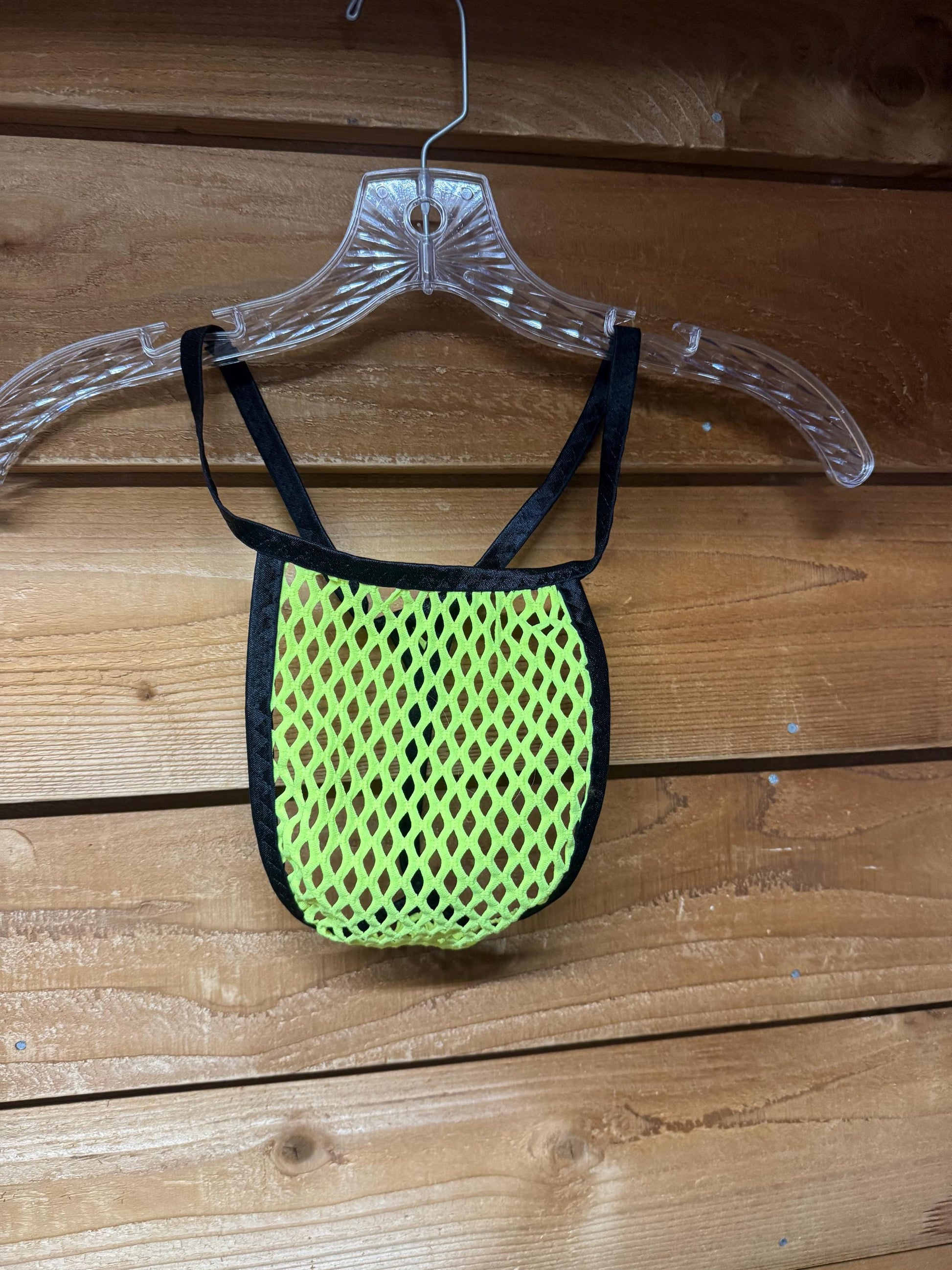 Neon Yellow Mesh Micro Thong for Men - Sexy Underwear