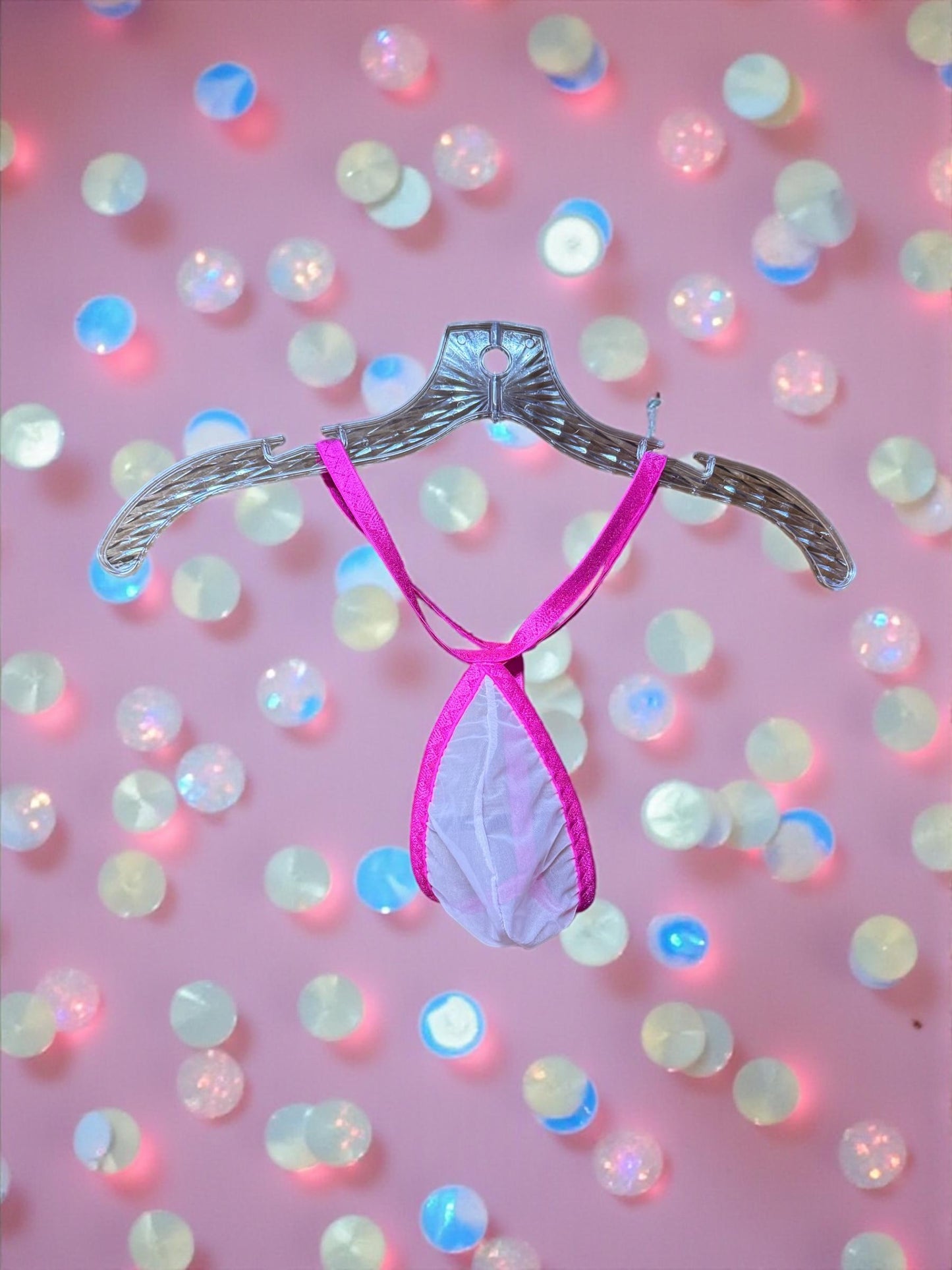 Pink Teardrop Thong for Men