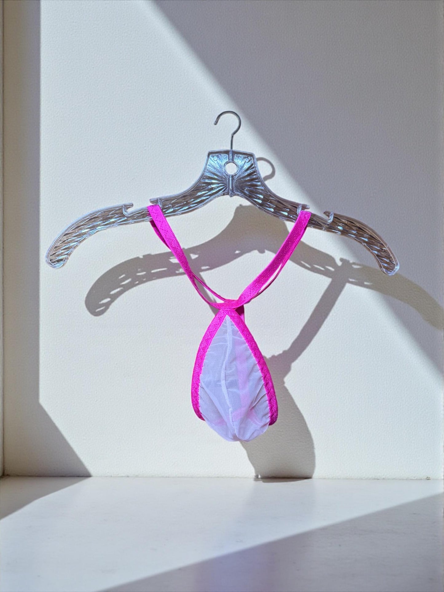 Pink Teardrop Thong for Men