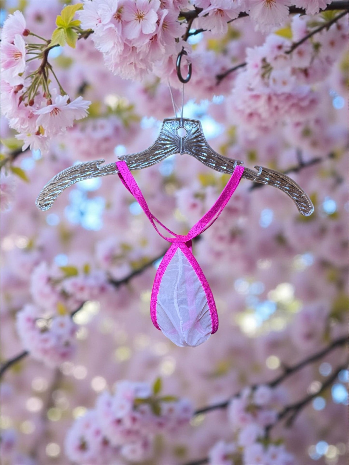 Pink Teardrop Thong for Men