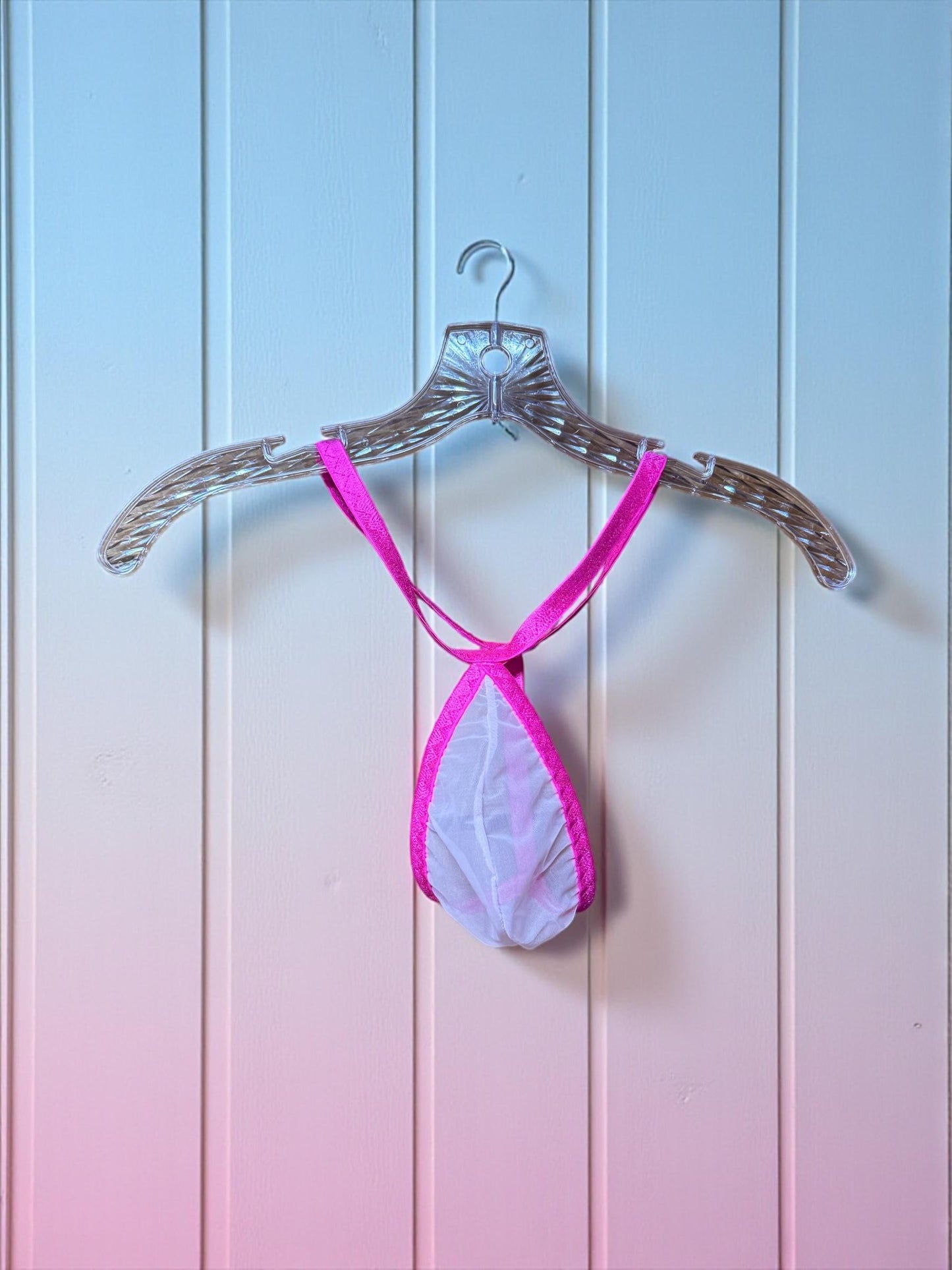 Pink Teardrop Thong for Men