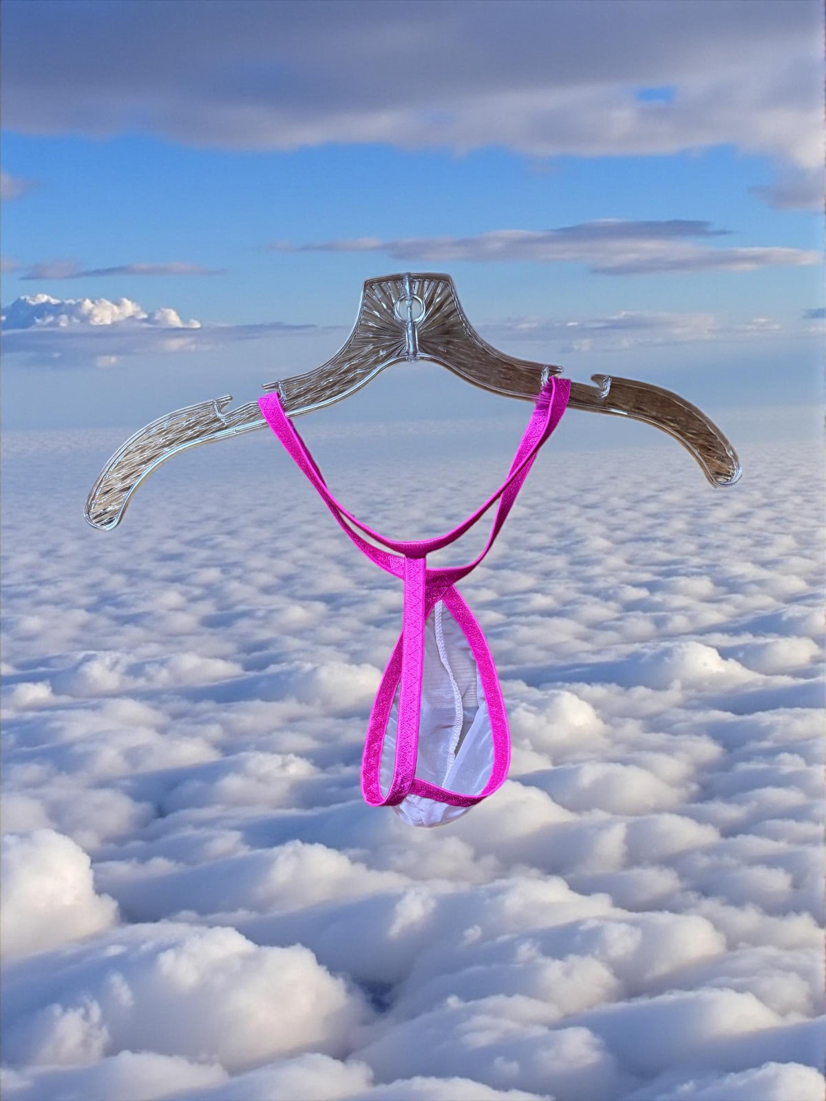 Pink Teardrop Thong for Men