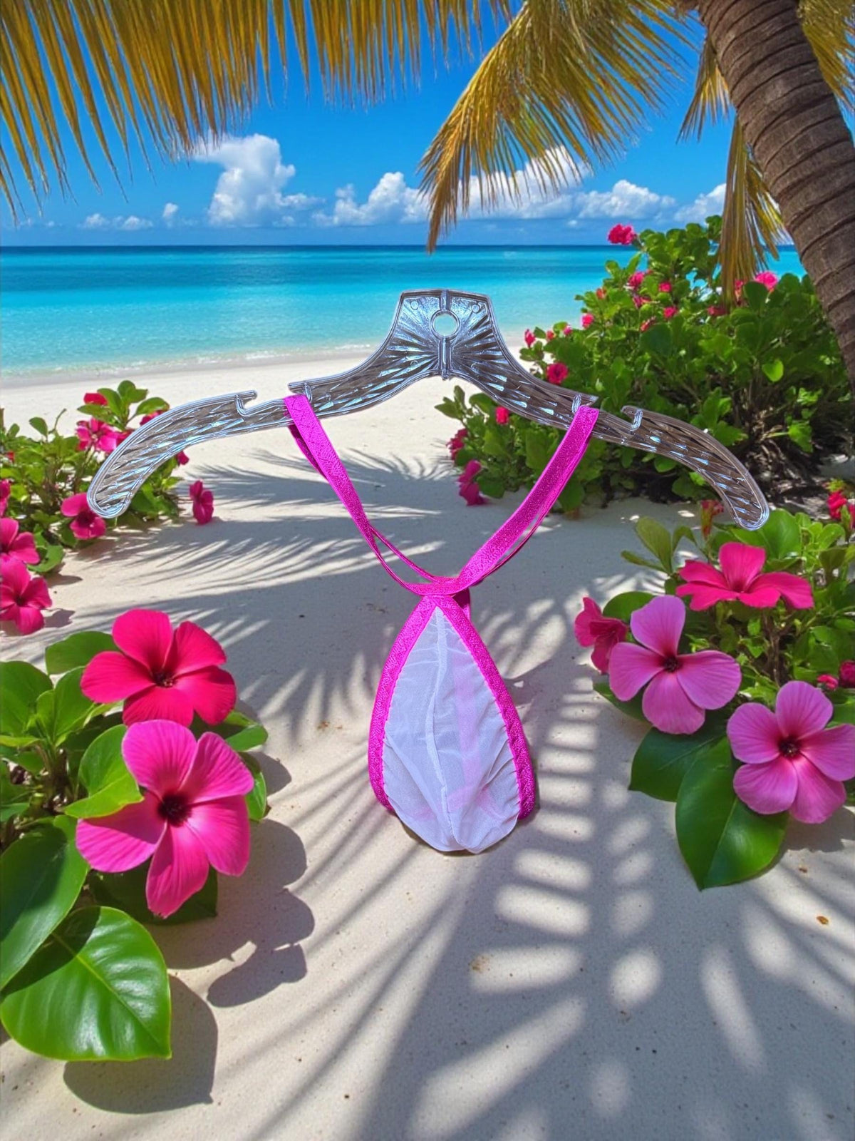 Pink Teardrop Thong for Men