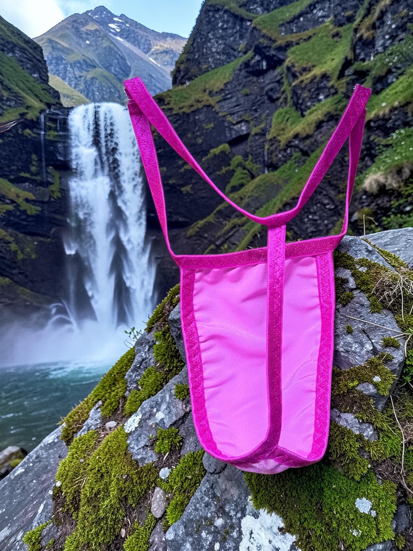 Men's Pink Swim Thong G-String | Exotic Underwear for Pool Parties