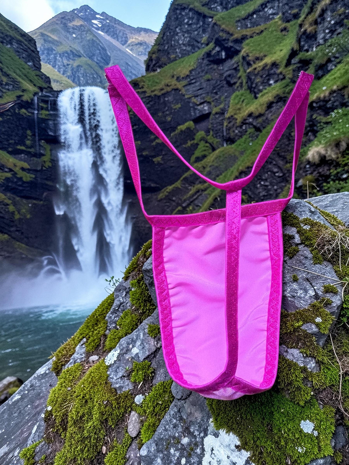 Men's Pink Swim Thong G-String | Exotic Underwear for Pool Parties