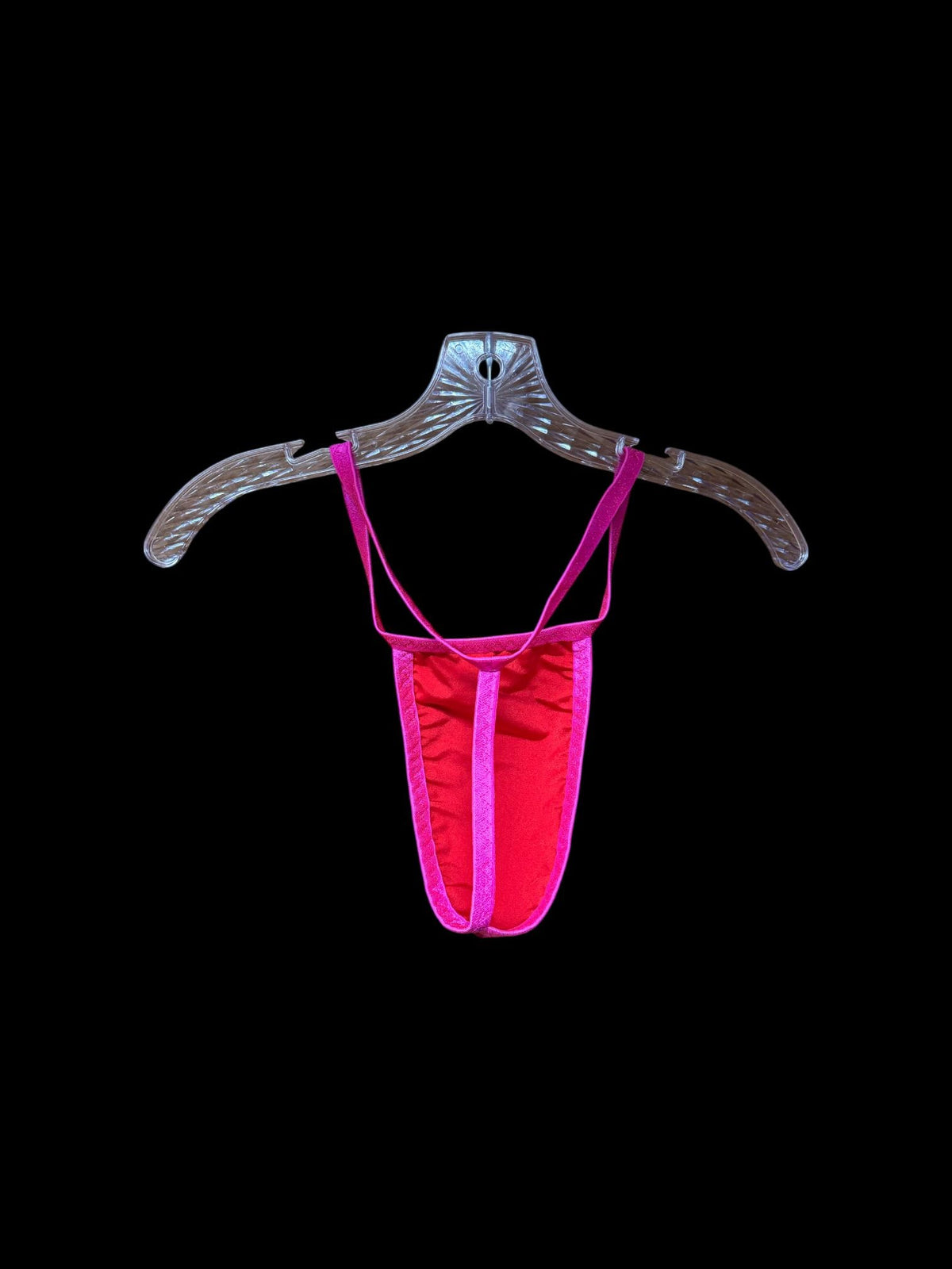 Men's Pink Holographic Swim Thong G-String | Exotic Underwear for Pool Parties