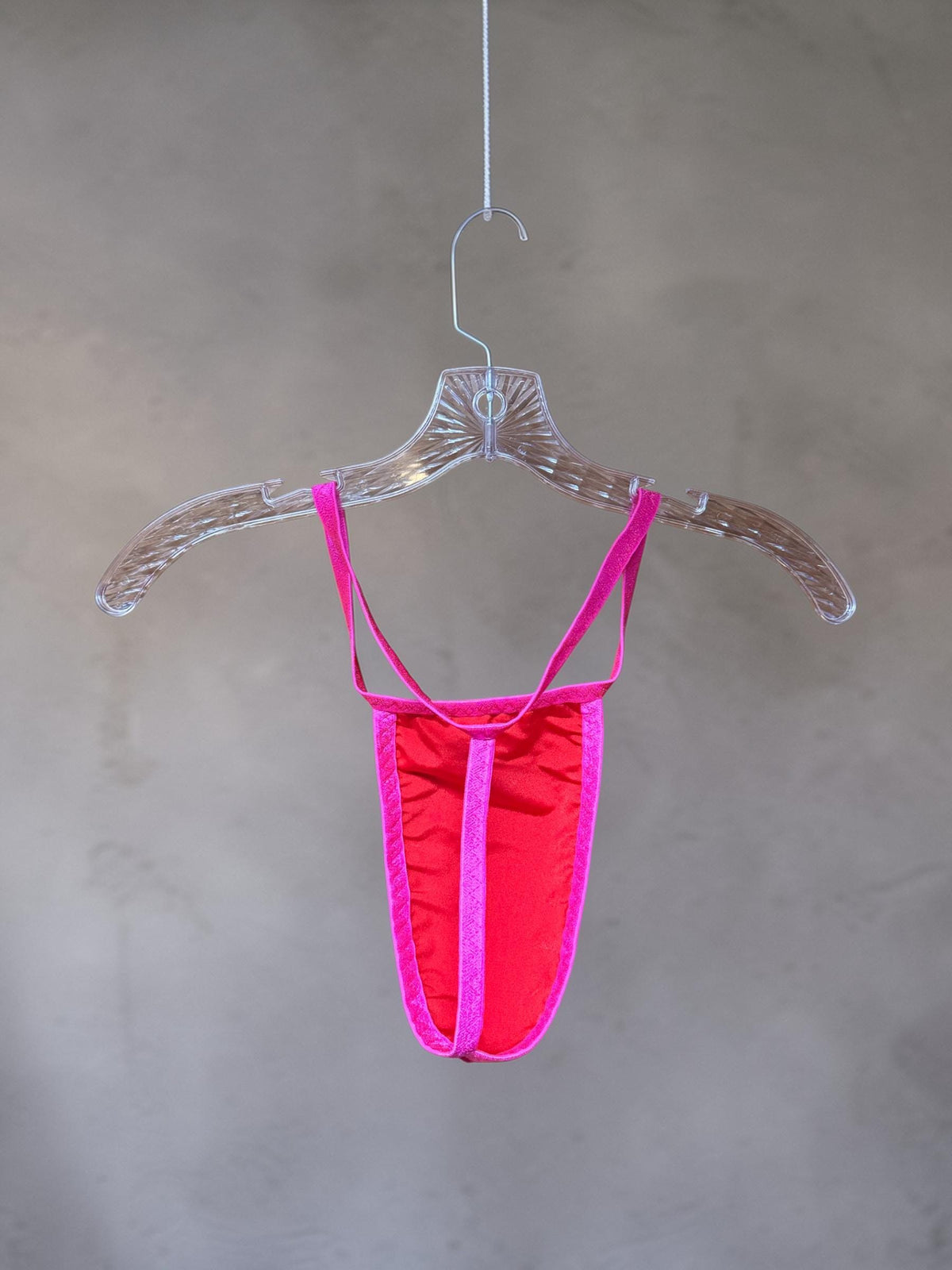 Men's Pink Holographic Swim Thong G-String | Exotic Underwear for Pool Parties