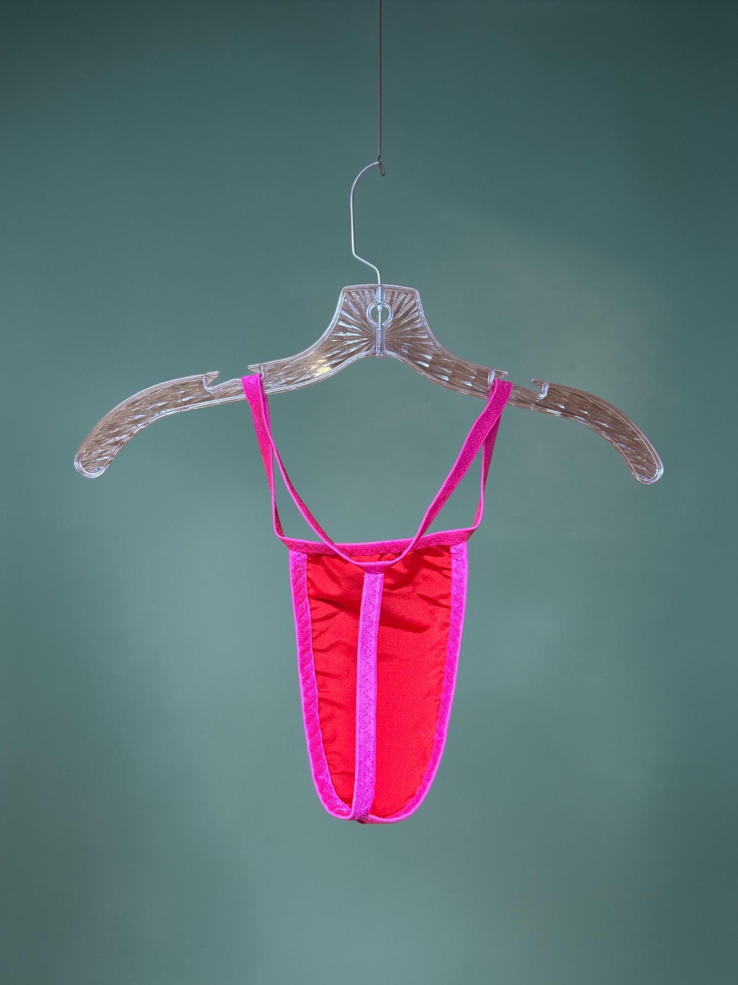 Men's Pink Holographic Swim Thong G-String | Exotic Underwear for Pool Parties