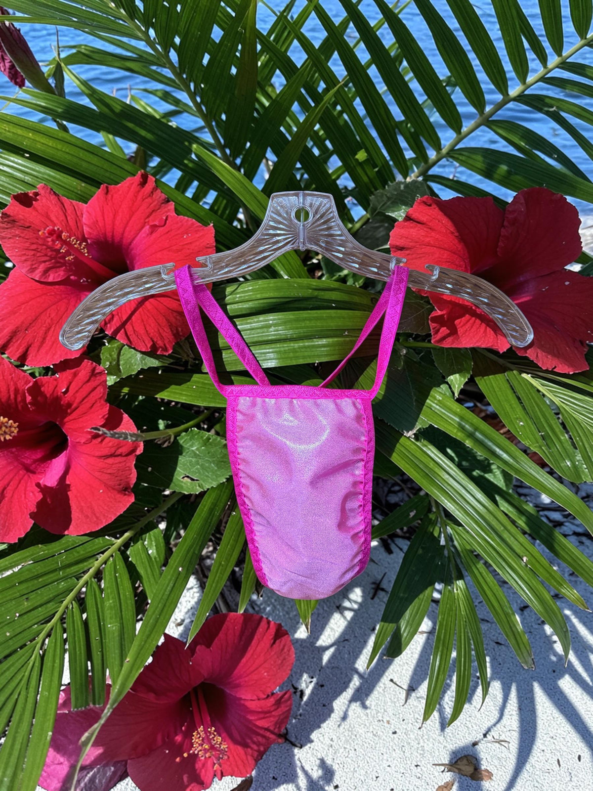 Men's Pink Swim Thong G-String | Exotic Underwear for Pool Parties