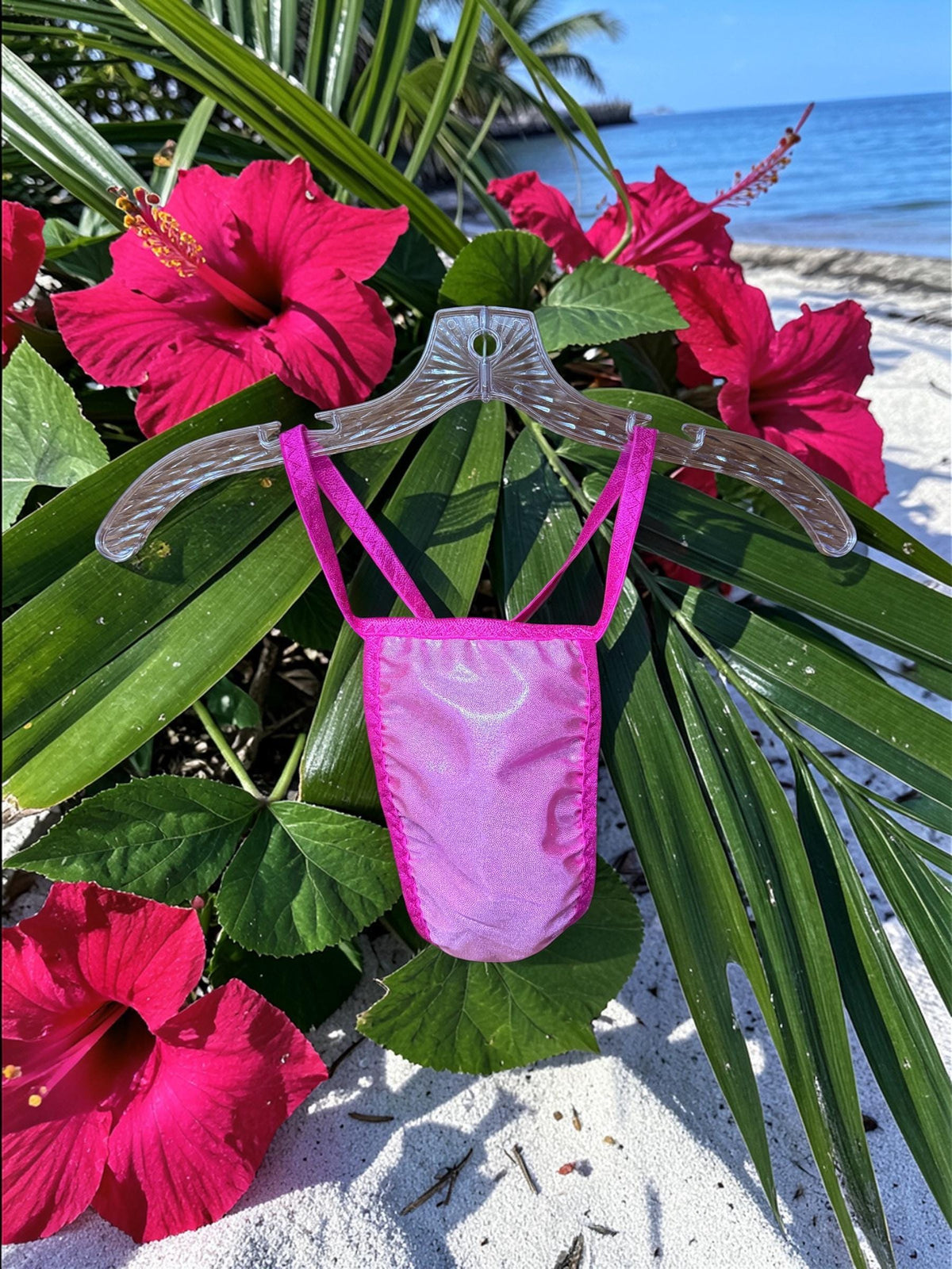 Men's Pink Swim Thong G-String | Exotic Underwear for Pool Parties