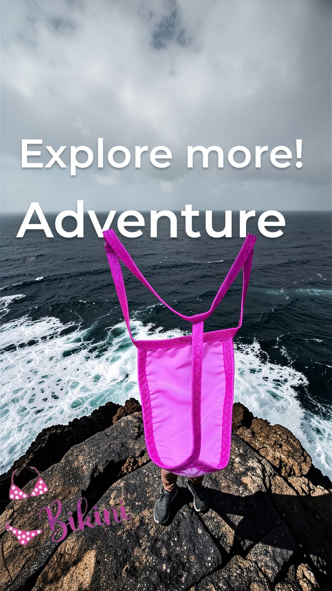 Men's Pink Swim Thong G-String | Exotic Underwear for Pool Parties