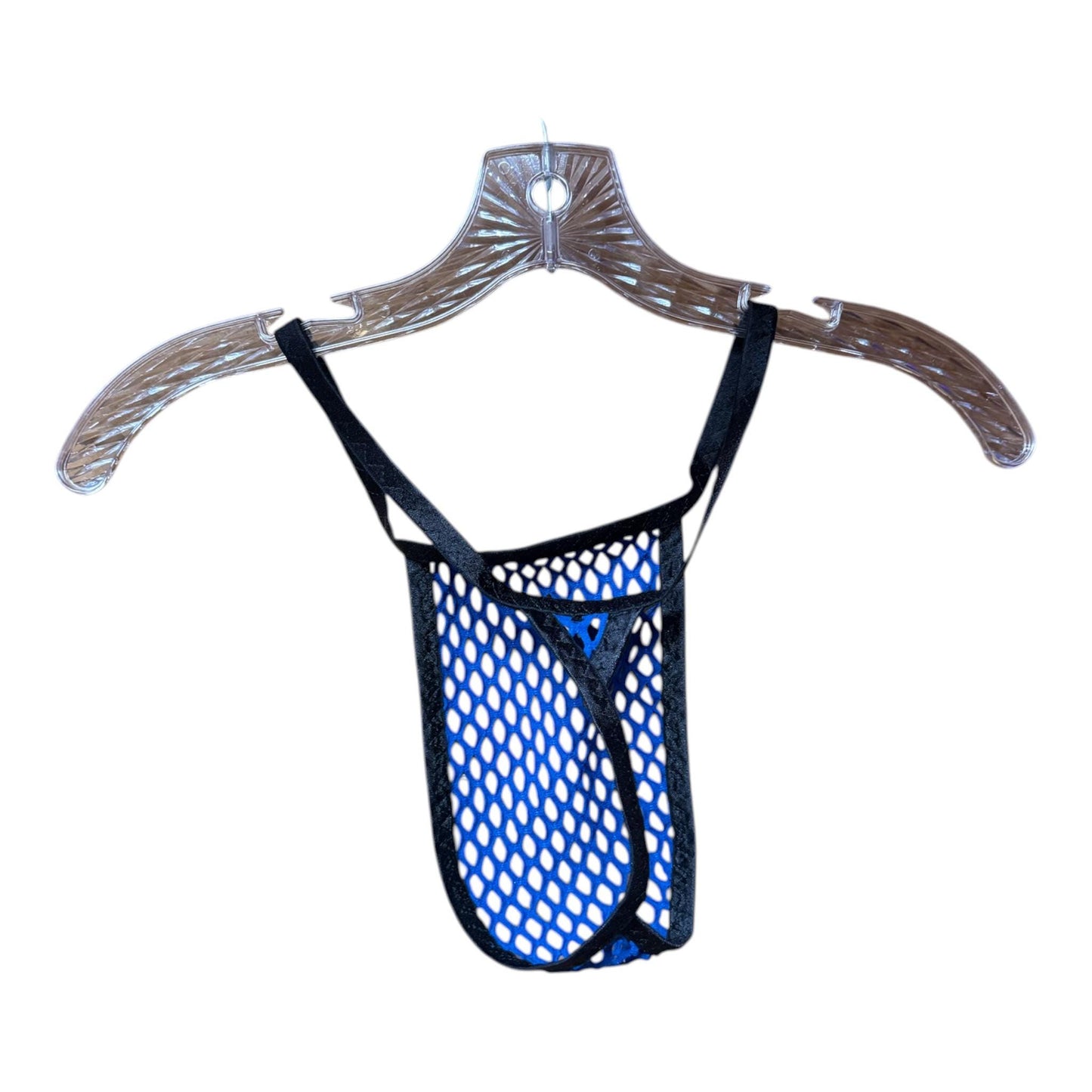 Blue Mesh Thong - Men's Lingerie