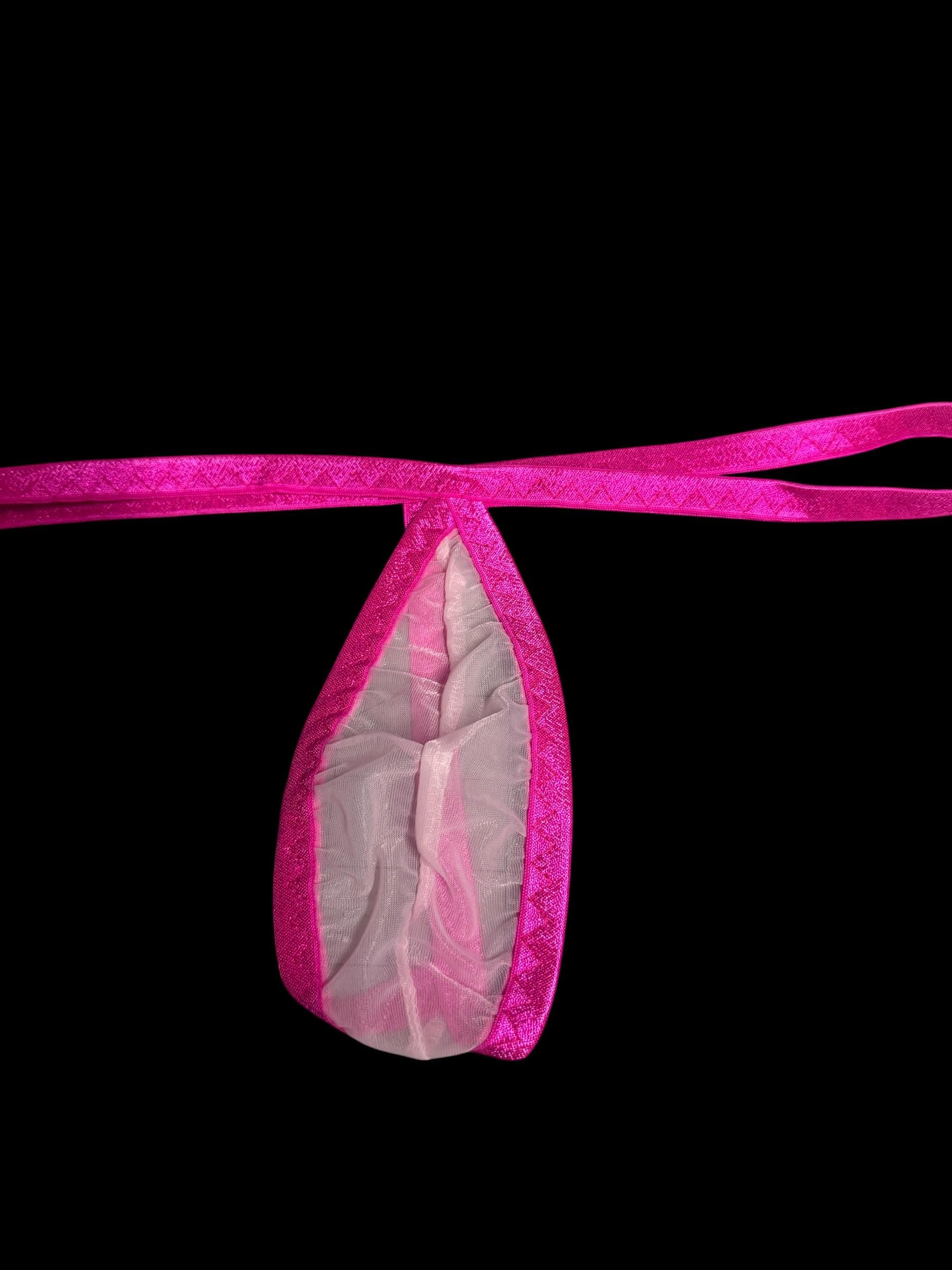 Pink Teardrop Thong for Men