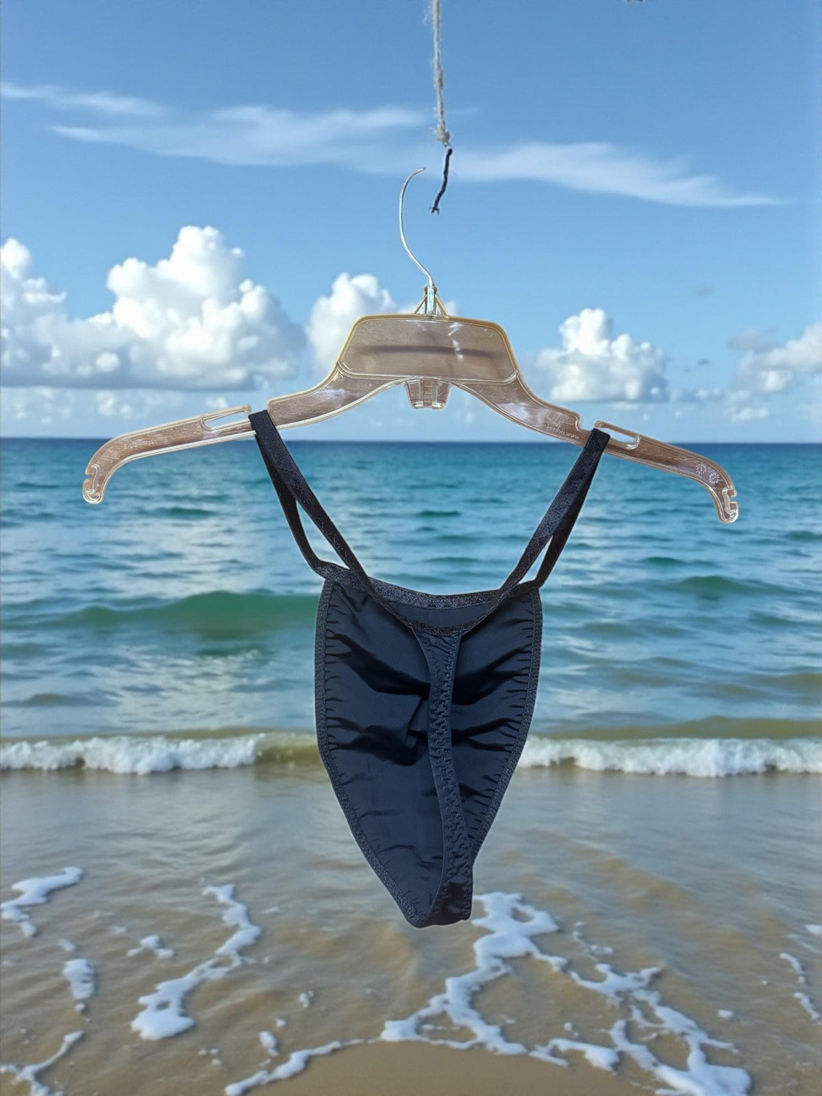 Men's Black Spandex Thong - Comfortable & Stylish Underwear