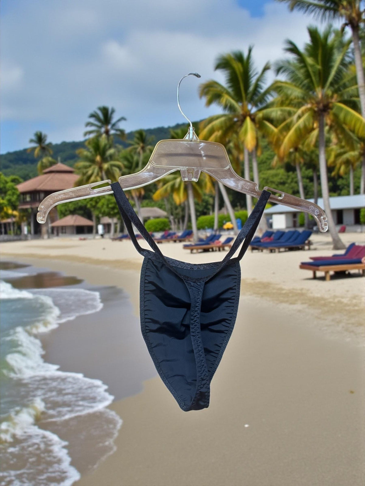 Men's Black Spandex Thong - Comfortable & Stylish Underwear