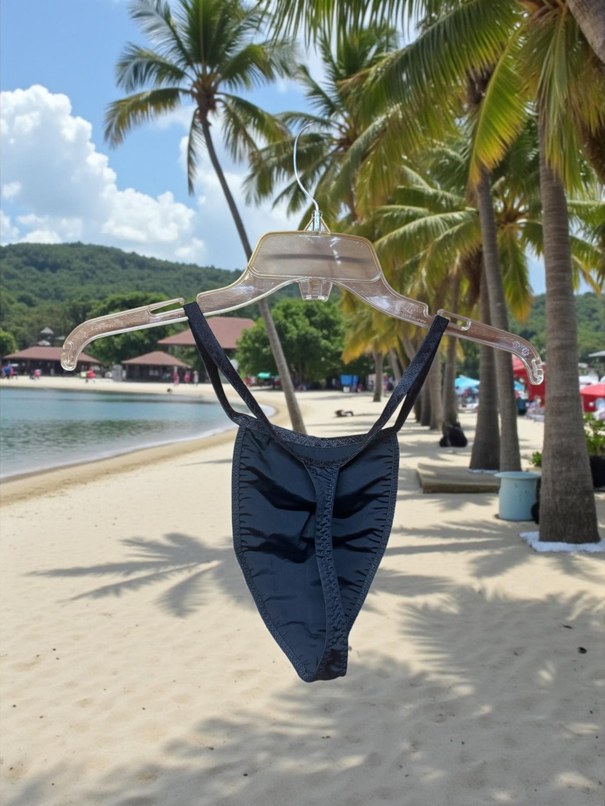 Men's Black Spandex Thong - Comfortable & Stylish Underwear