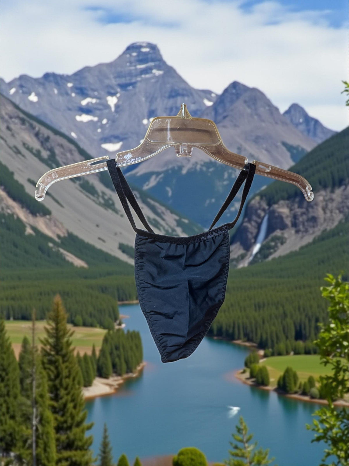 Men's Black Spandex Thong - Comfortable & Stylish Underwear