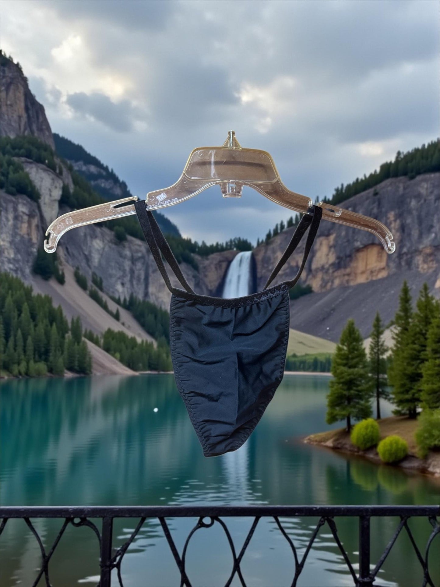 Men's Black Spandex Thong - Comfortable & Stylish Underwear