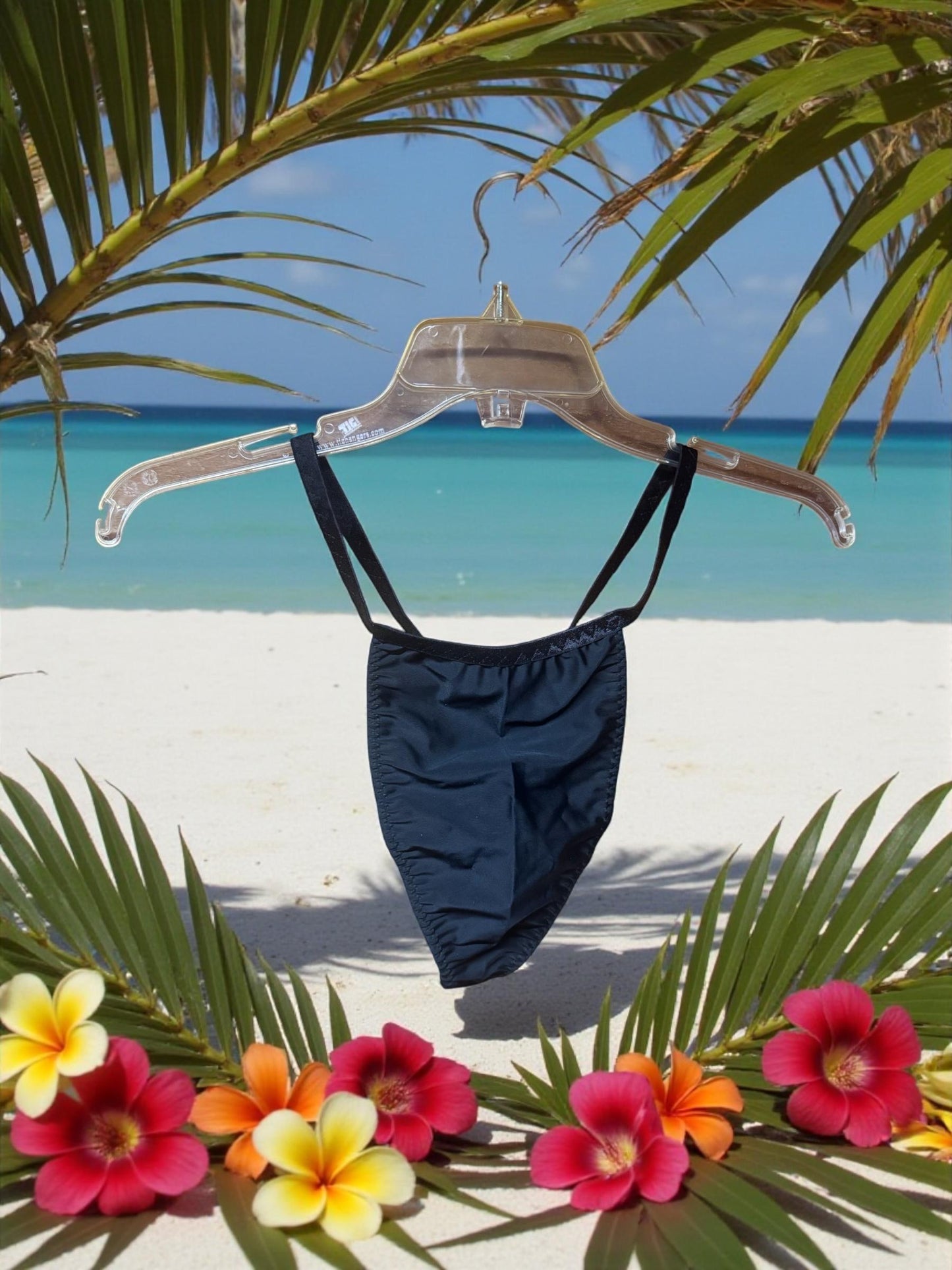 Men's Black Spandex Thong - Comfortable & Stylish Underwear