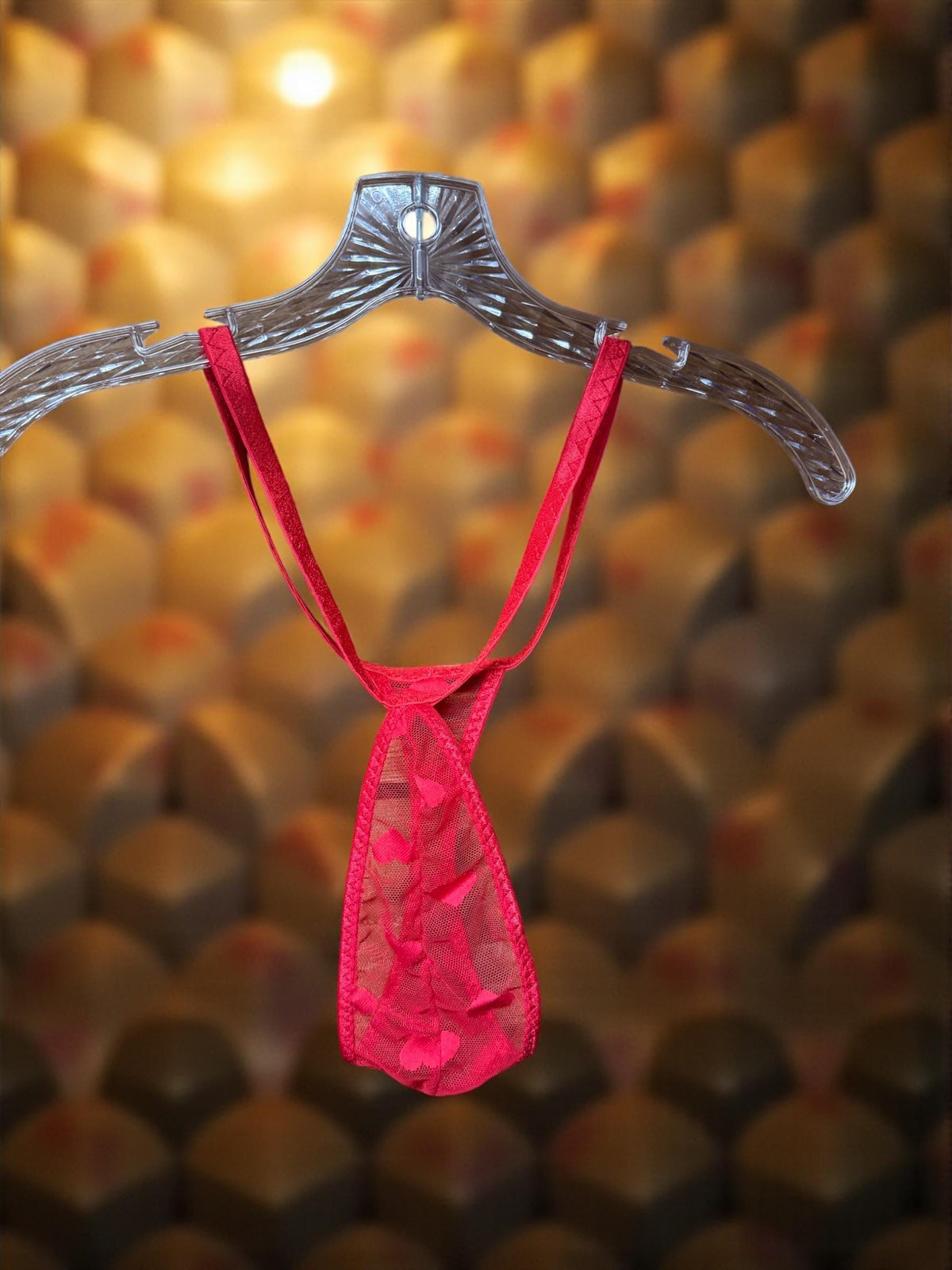 Heart Mesh Teardrop Thong for Men