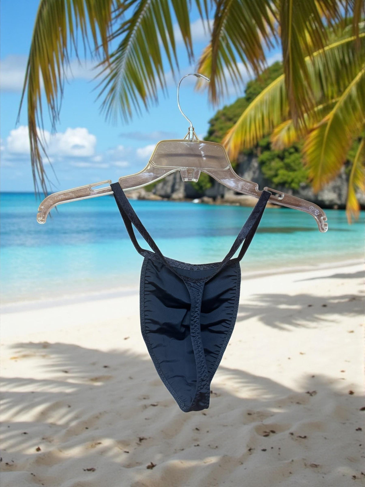 Men's Black Spandex Thong - Comfortable & Stylish Underwear