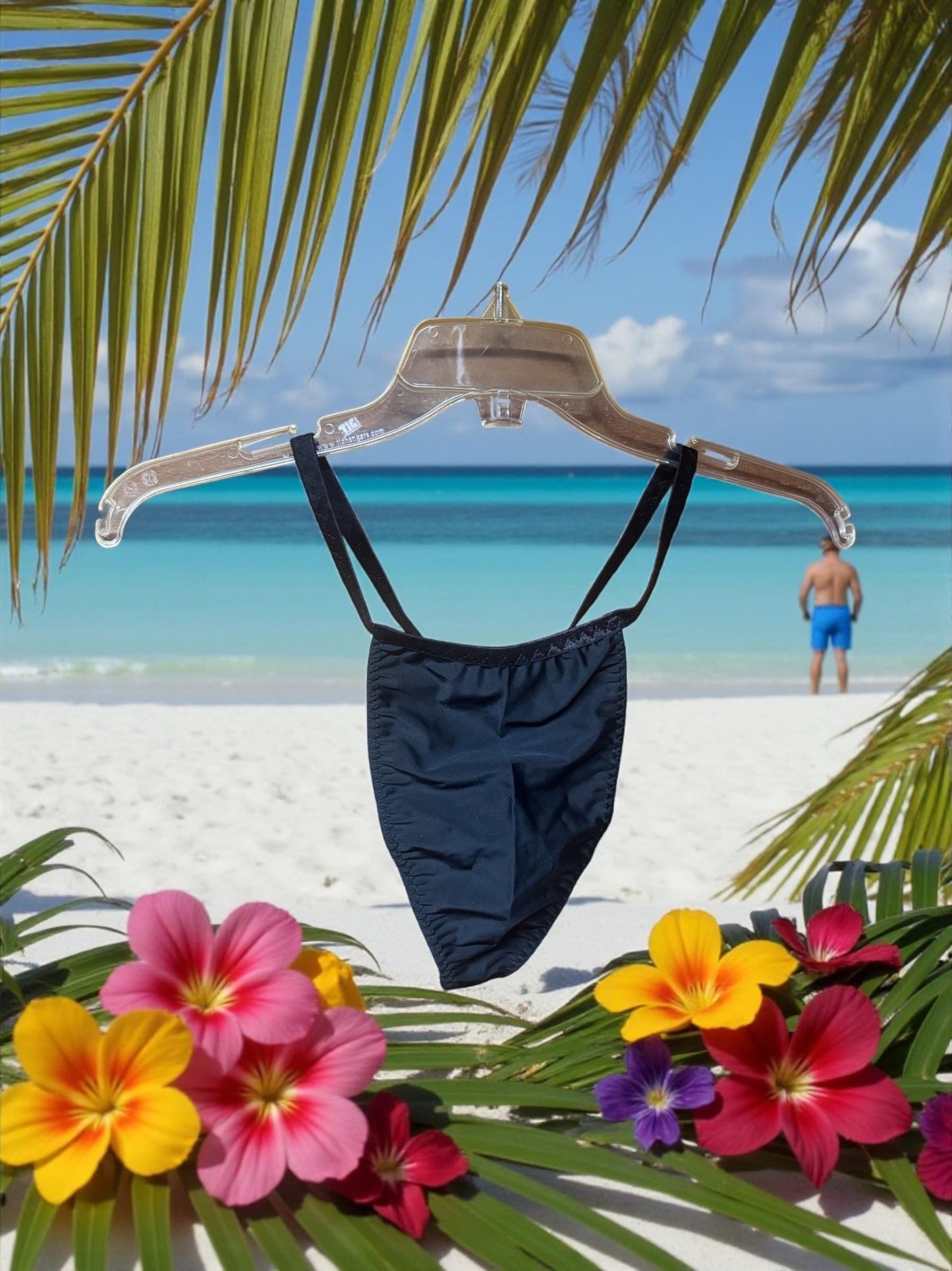 Men's Black Spandex Thong - Comfortable & Stylish Underwear