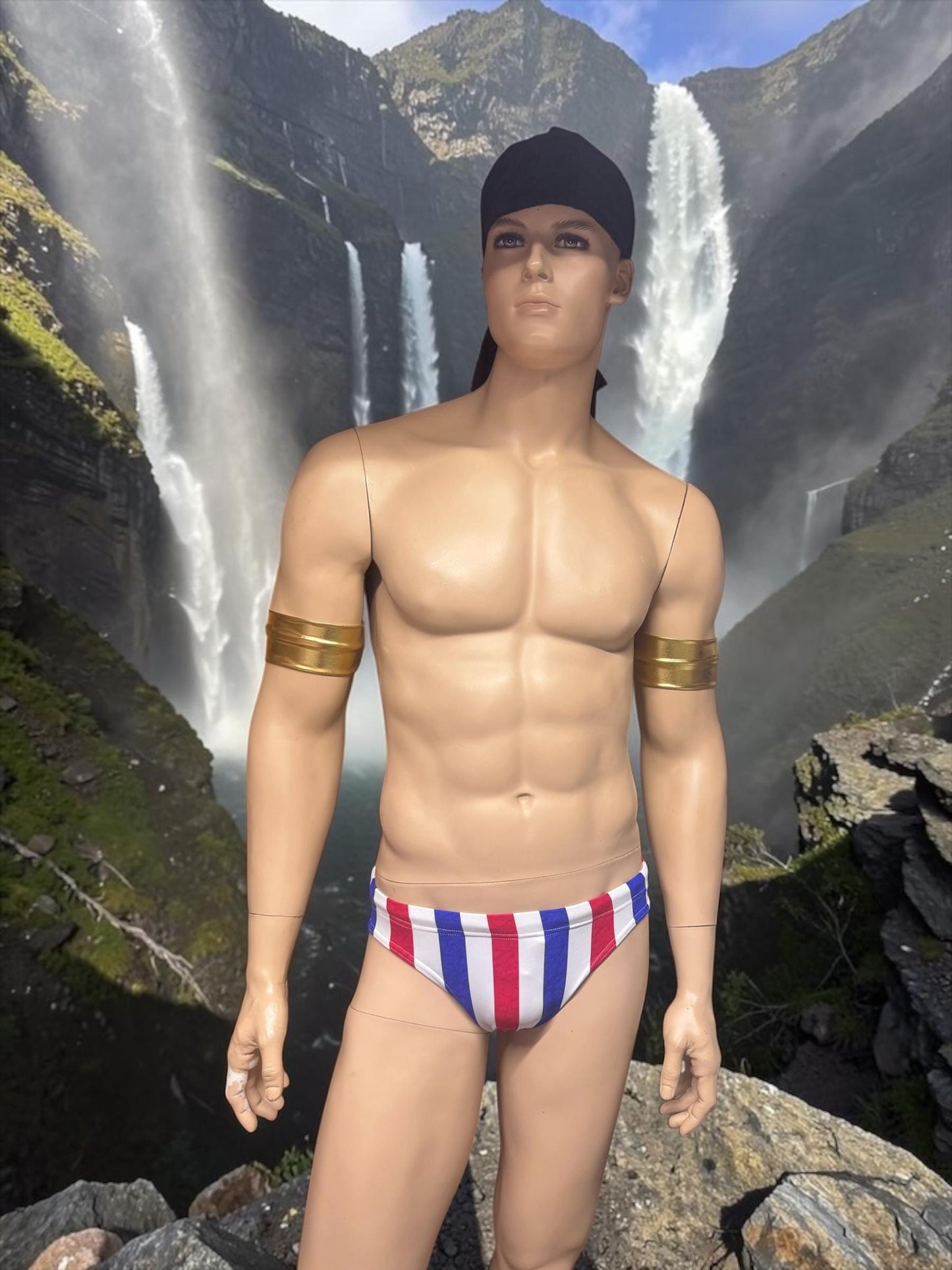 Men's Patriotic Swim Briefs - USA Flag Colors
