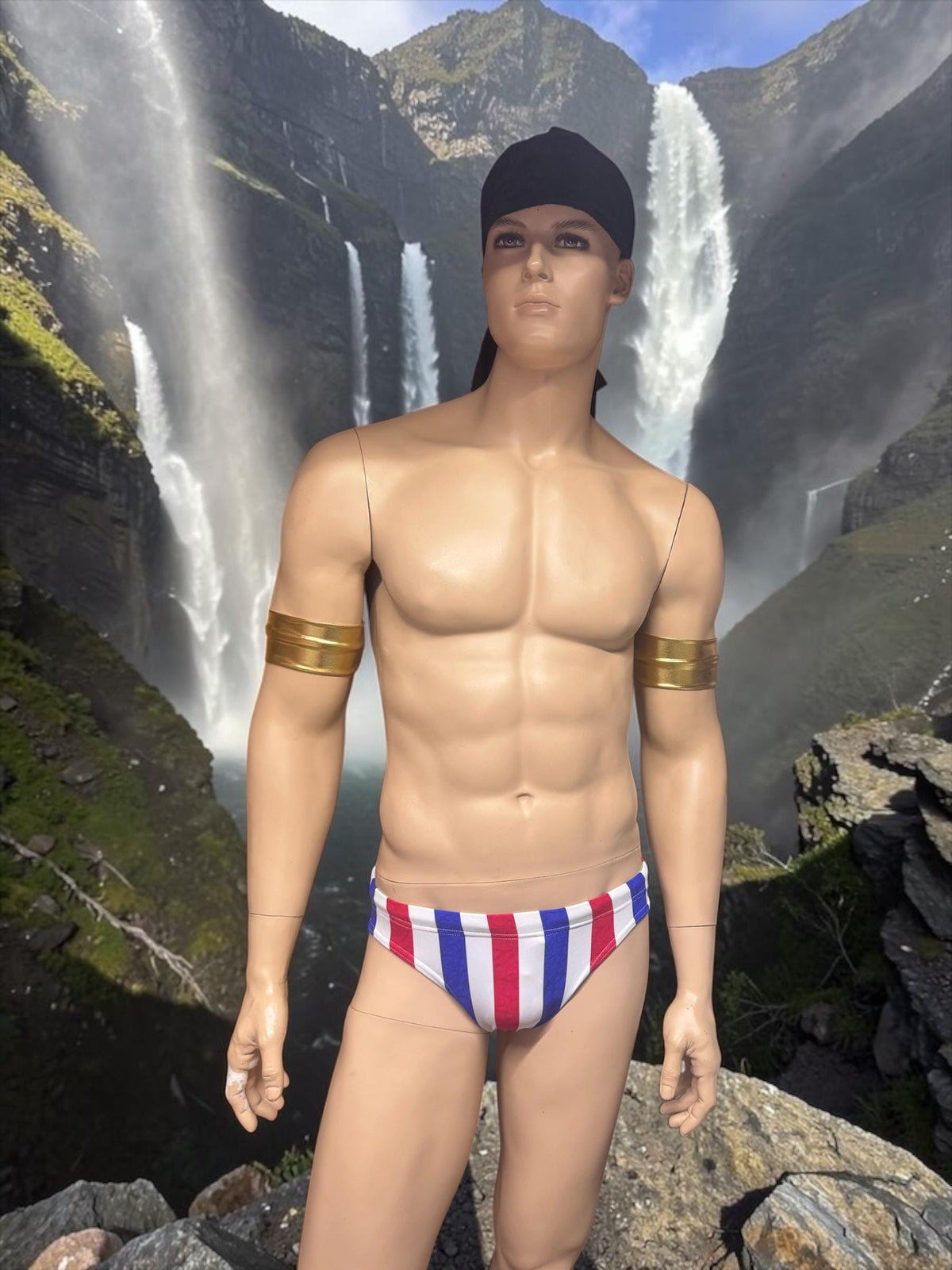 Men's Patriotic Swim Briefs - USA Flag Colors