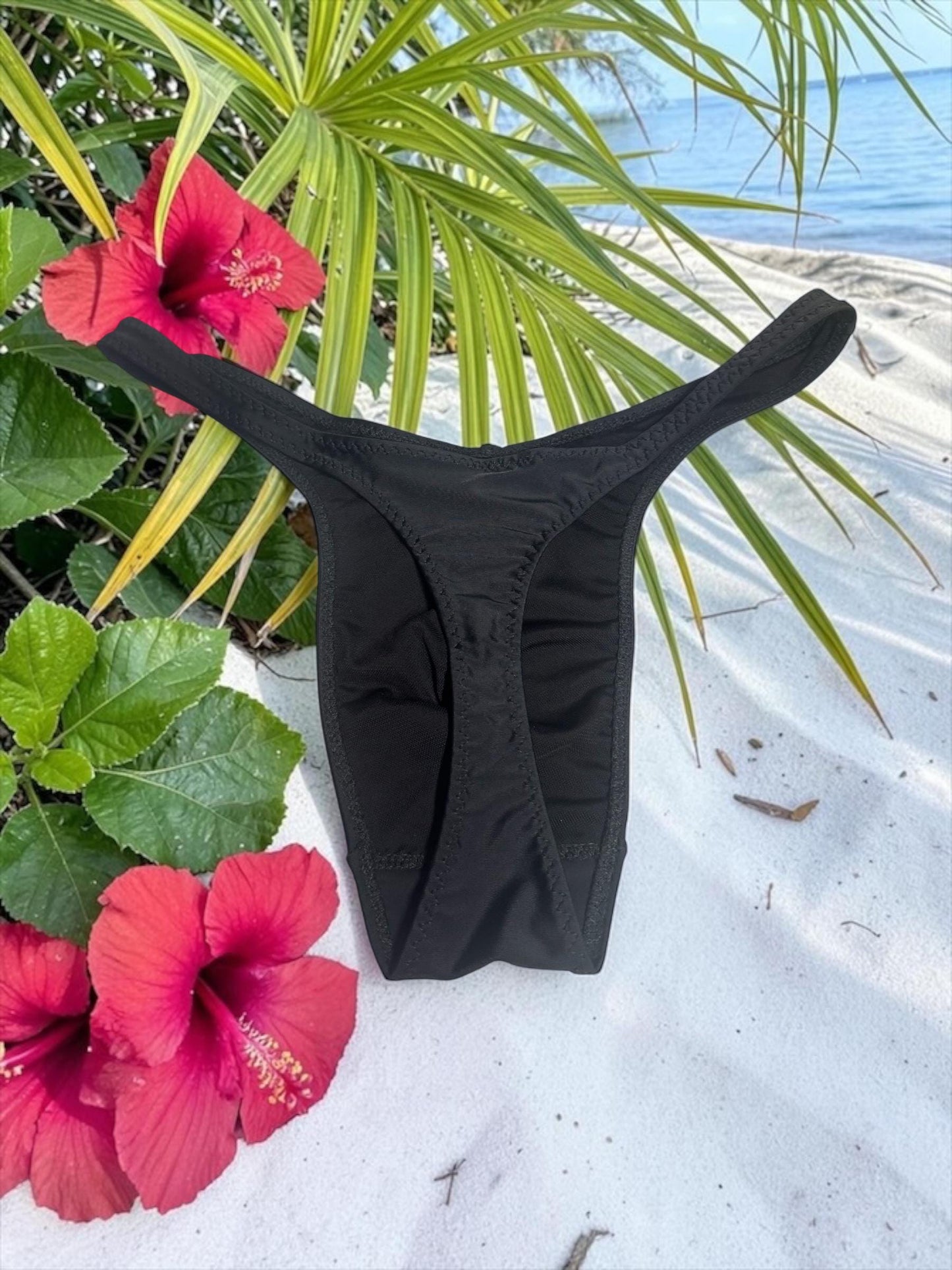 Black Bikini Swim Thong for Men