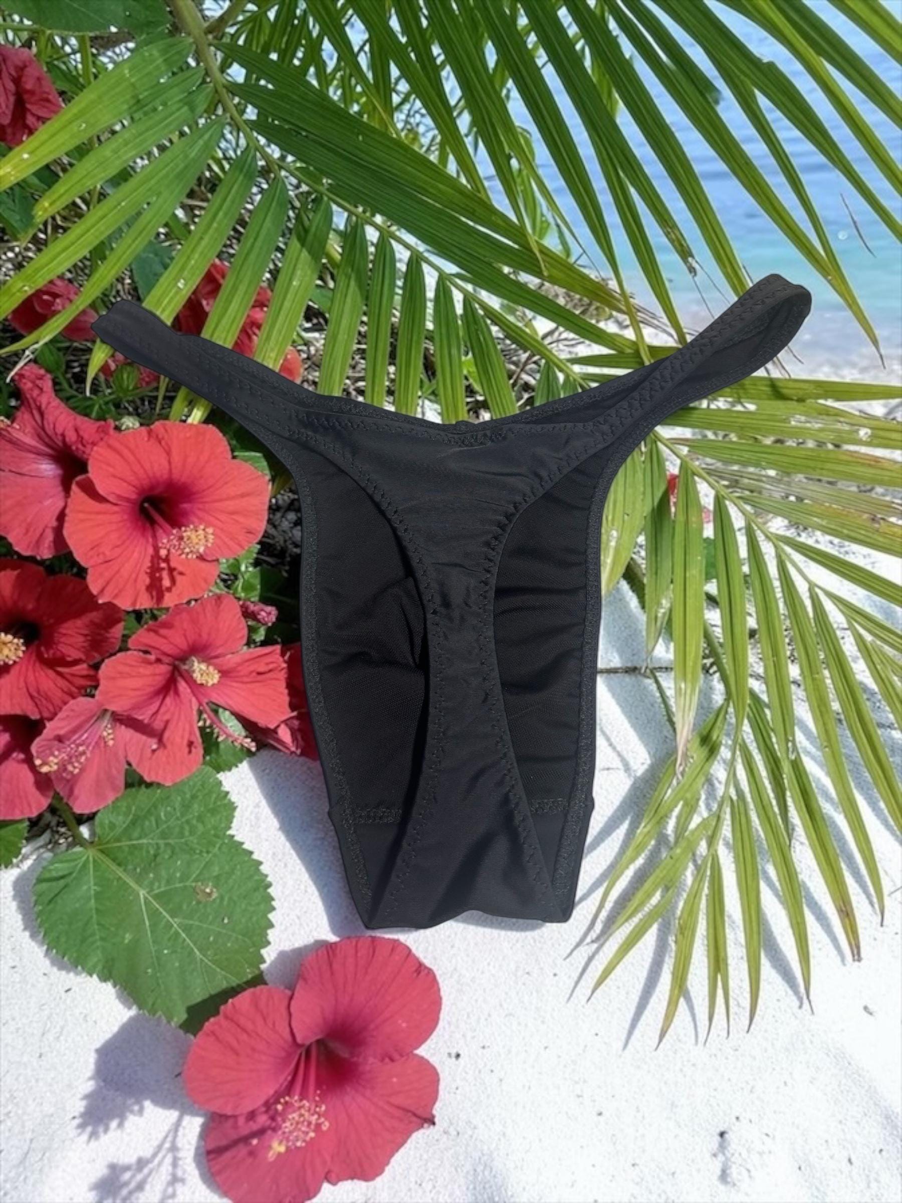 Black Bikini Swim Thong for Men