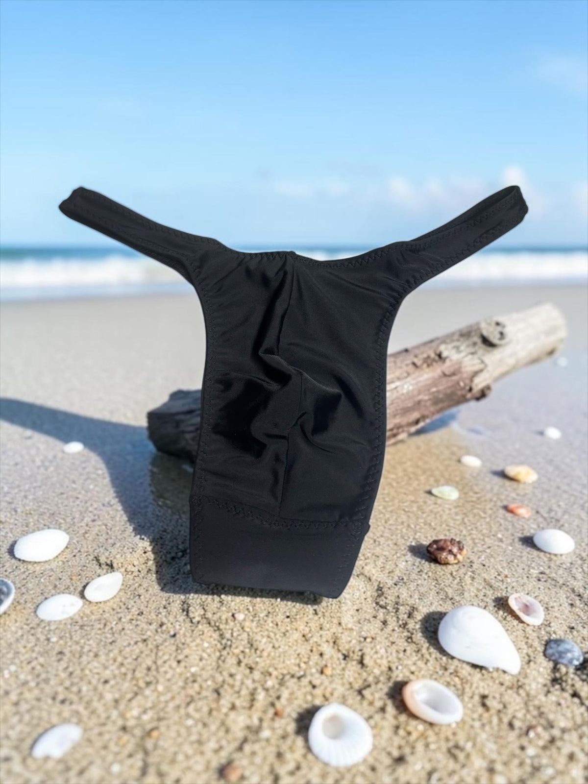 Black Bikini Swim Thong for Men