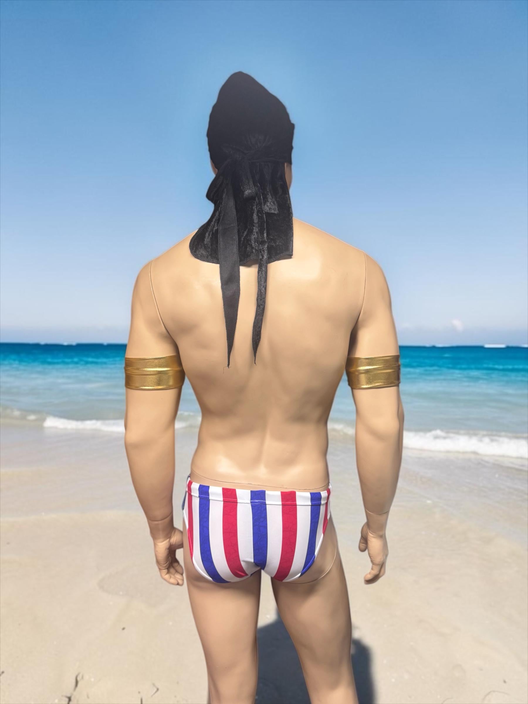 Men's Patriotic Swim Briefs - USA Flag Colors