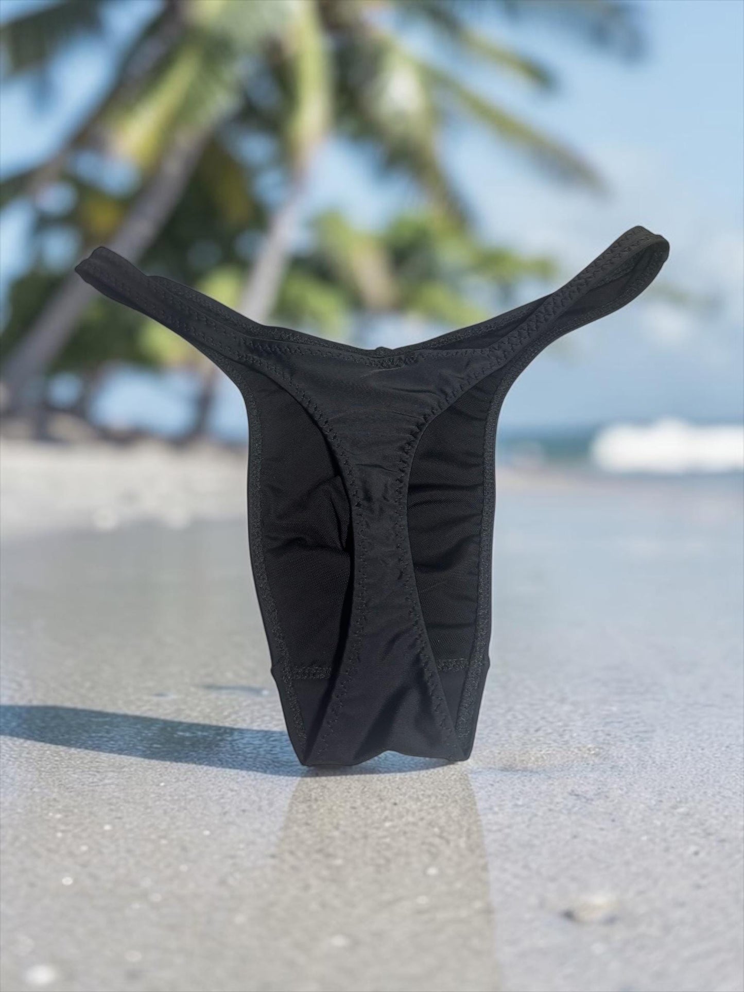 Black Bikini Swim Thong for Men