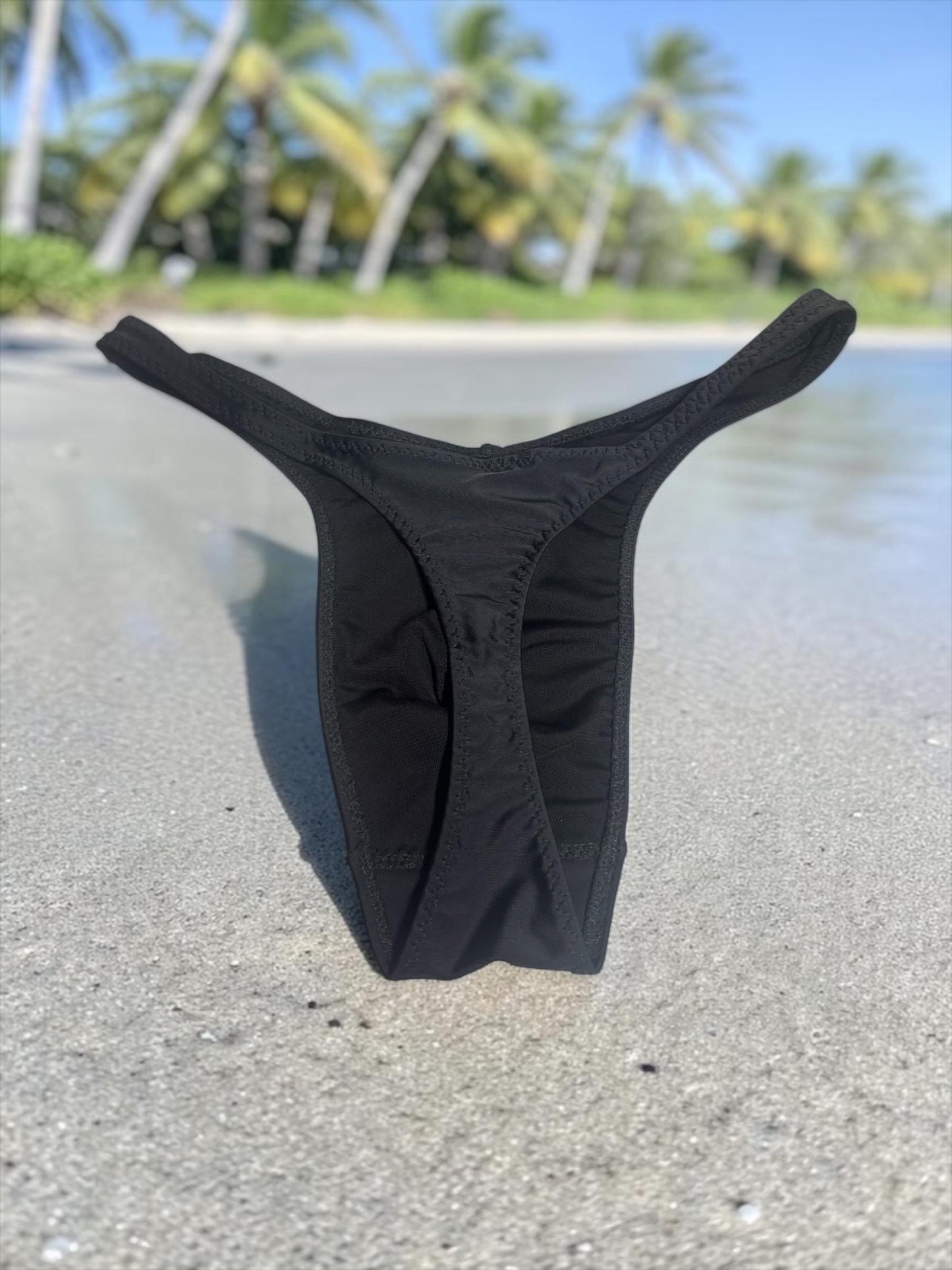Black Bikini Swim Thong for Men