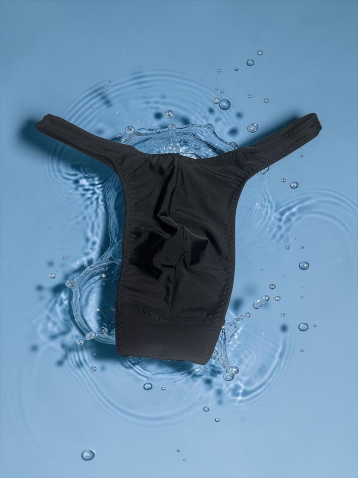 Black Bikini Swim Thong for Men