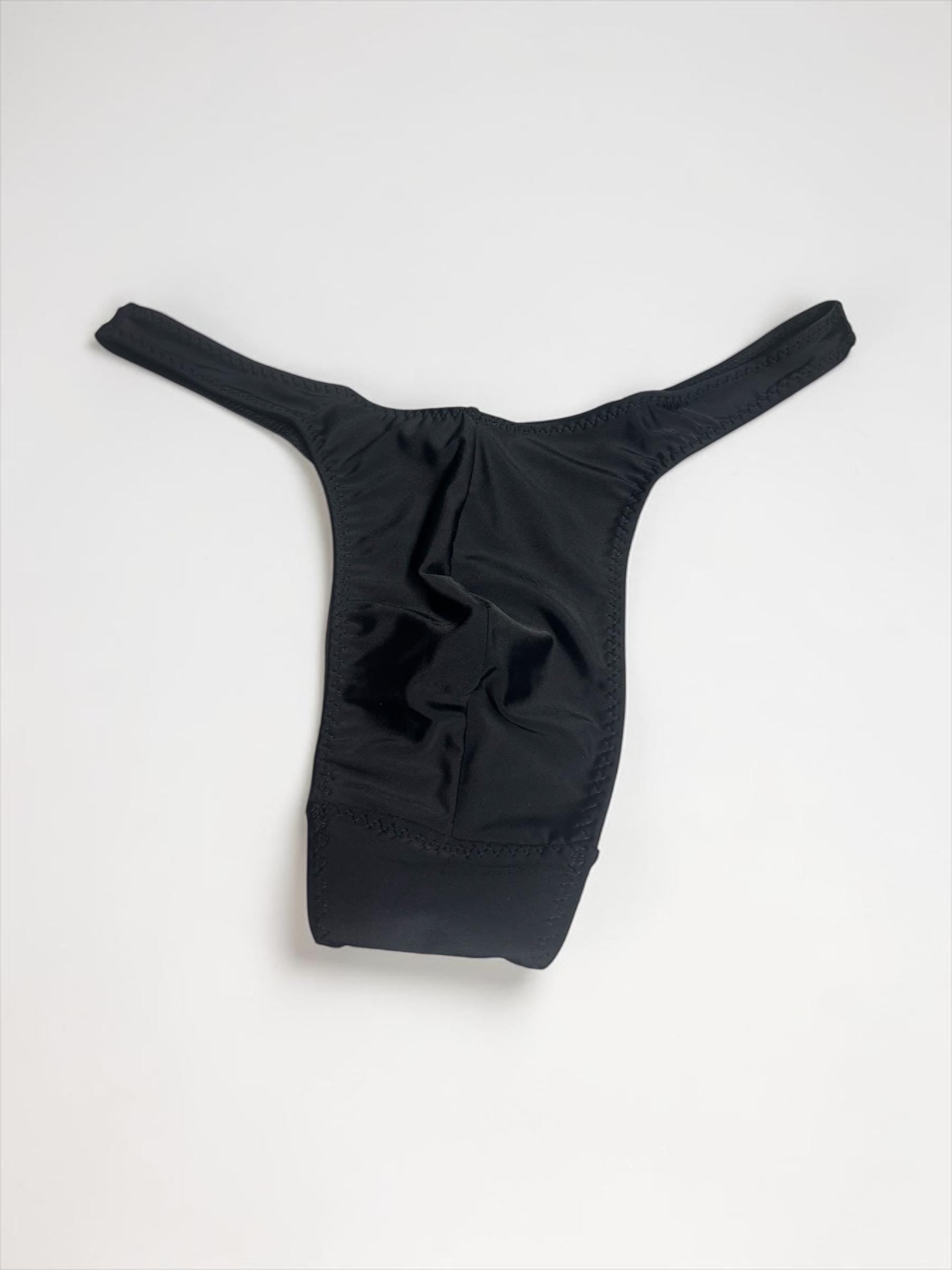 Black Bikini Swim Thong for Men
