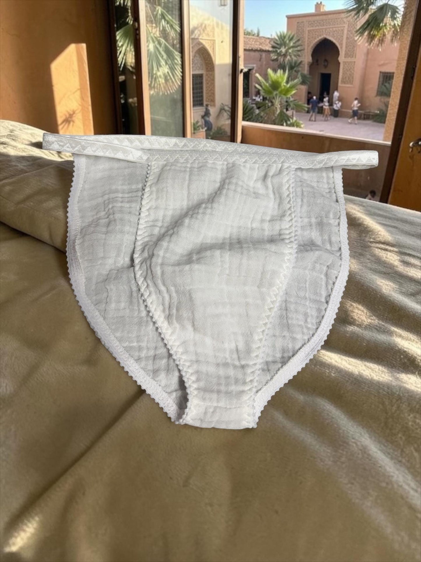 Men's Double Cotton Gauze Sleep Briefs