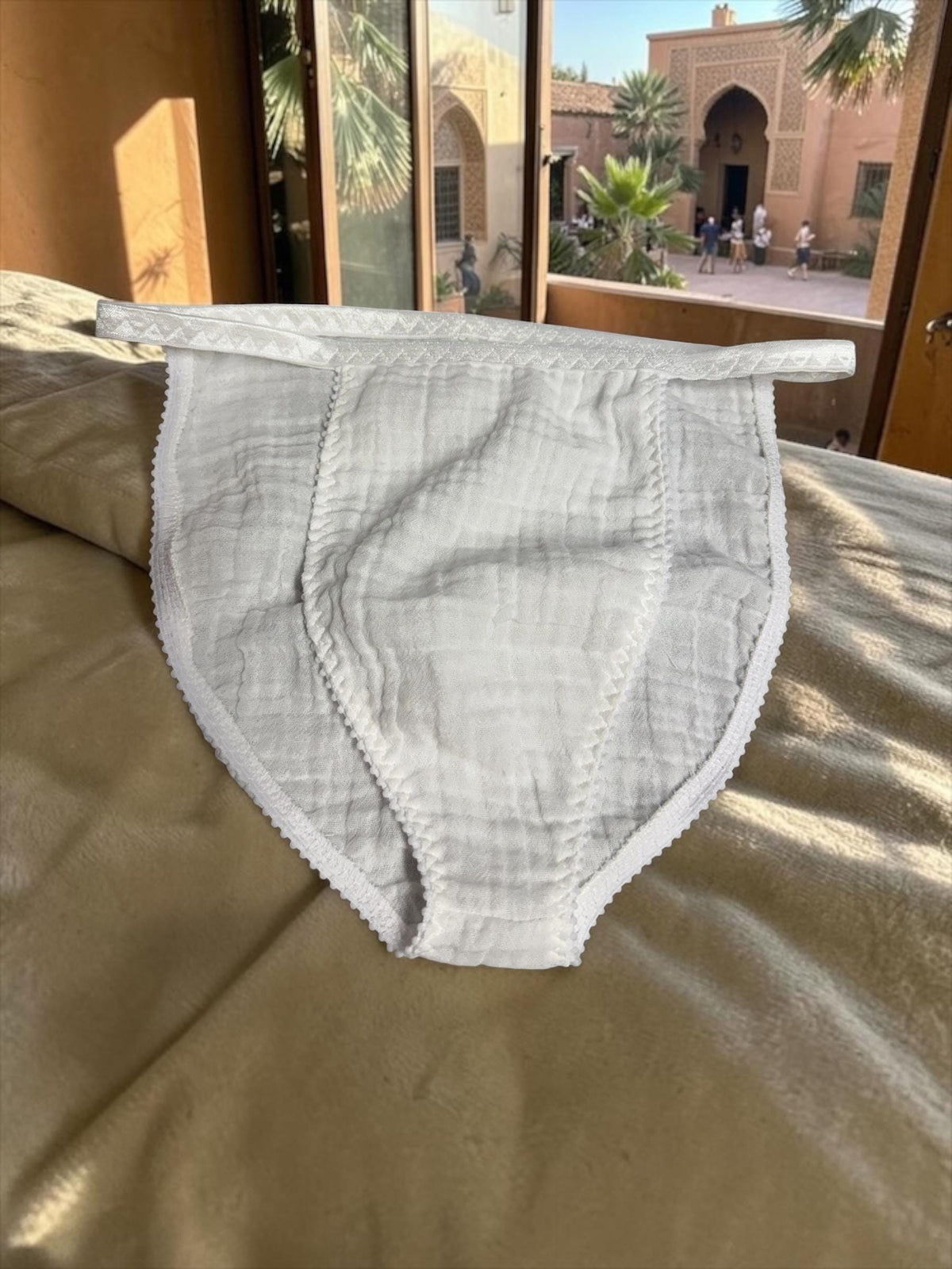 Men's Double Cotton Gauze Sleep Briefs