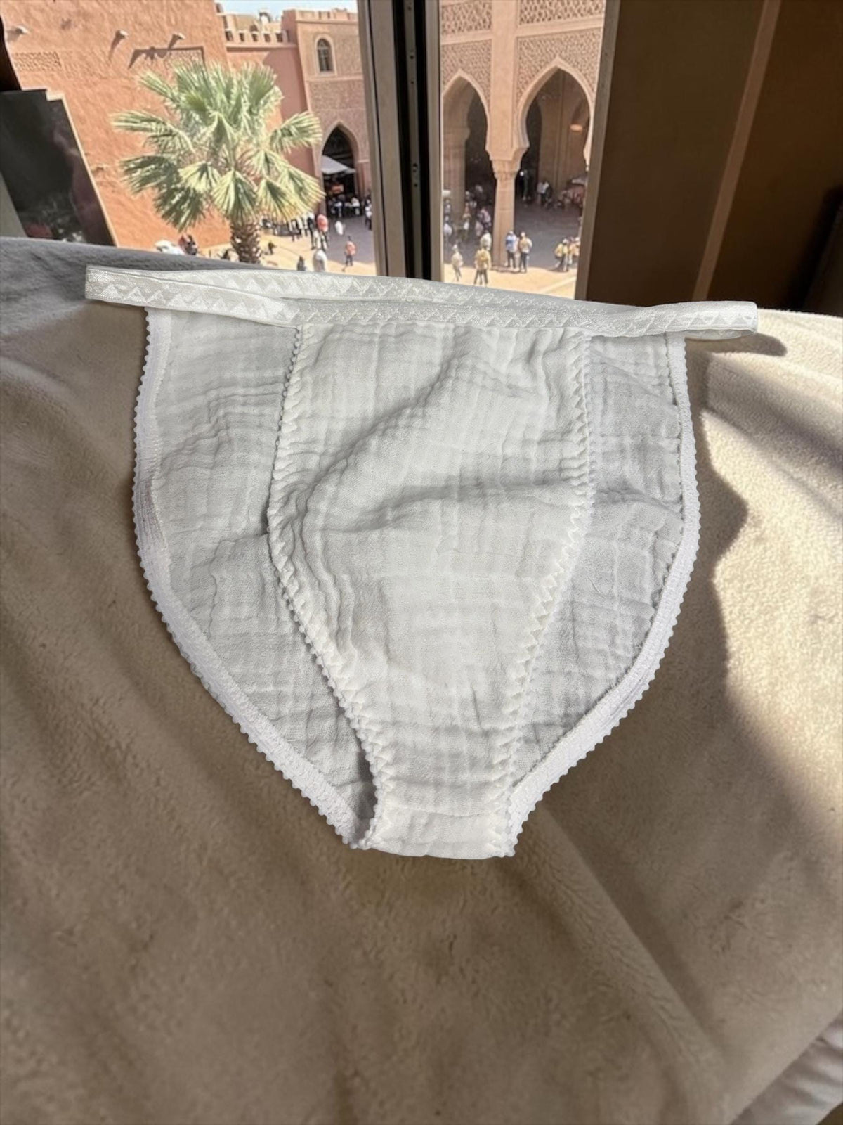 Men's Double Cotton Gauze Sleep Briefs